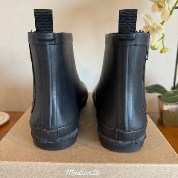 Madewell Well Zip Up Rain Boot Black Size 10 - Picture 6 of 7